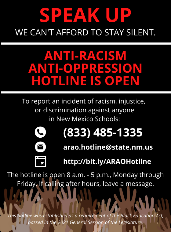 Anti-Racism Anti-Oppression Hotline Is Open