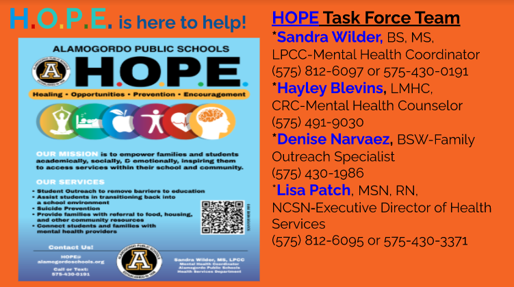 HOPE contact information