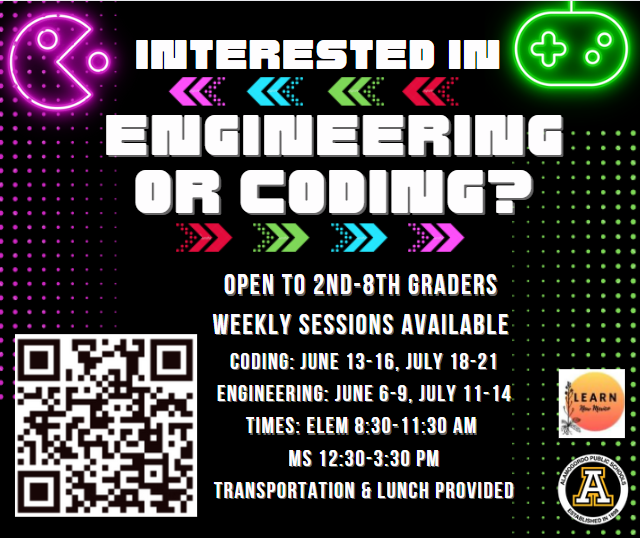 Learn New Mexico Engineering & Coding Camps Flyer
