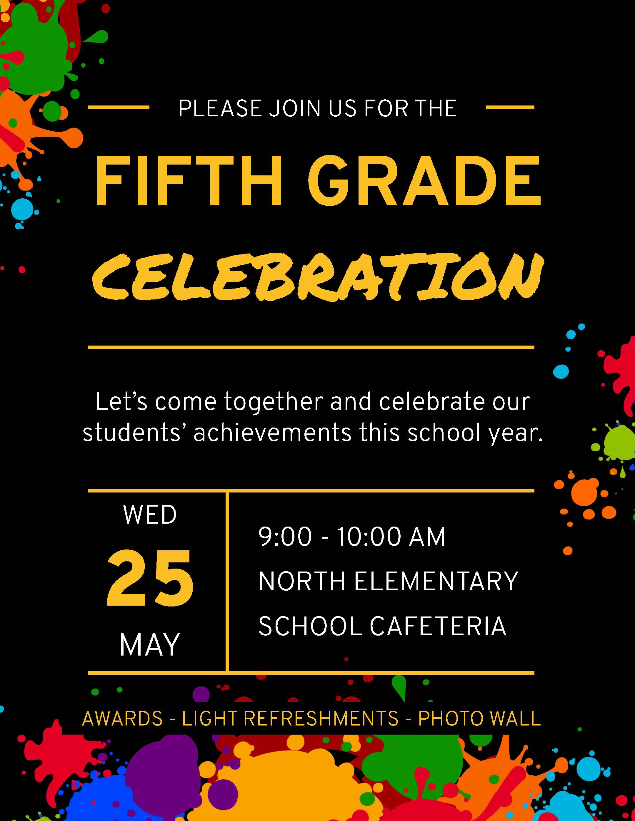 5th Grade Celebration Flyer